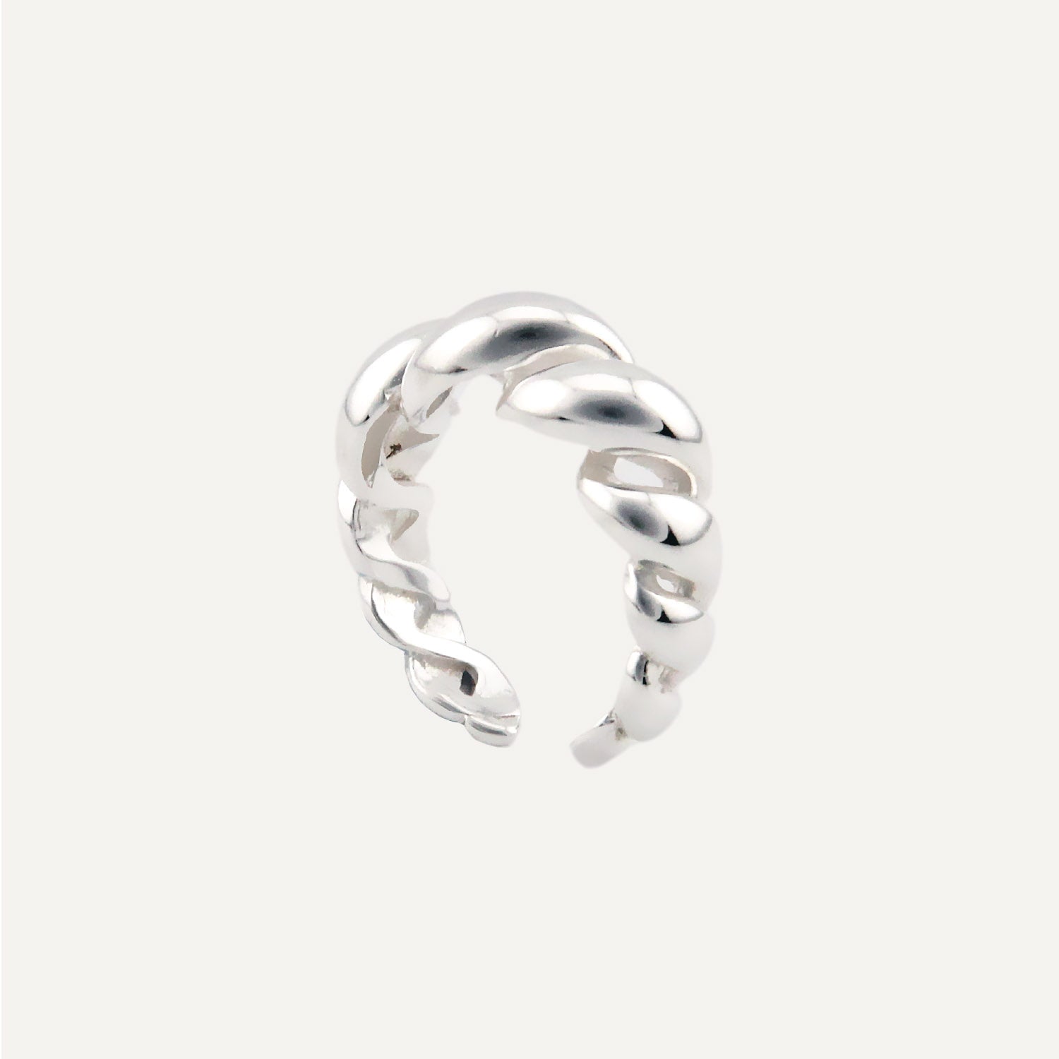 Twist Open Ring in Silver