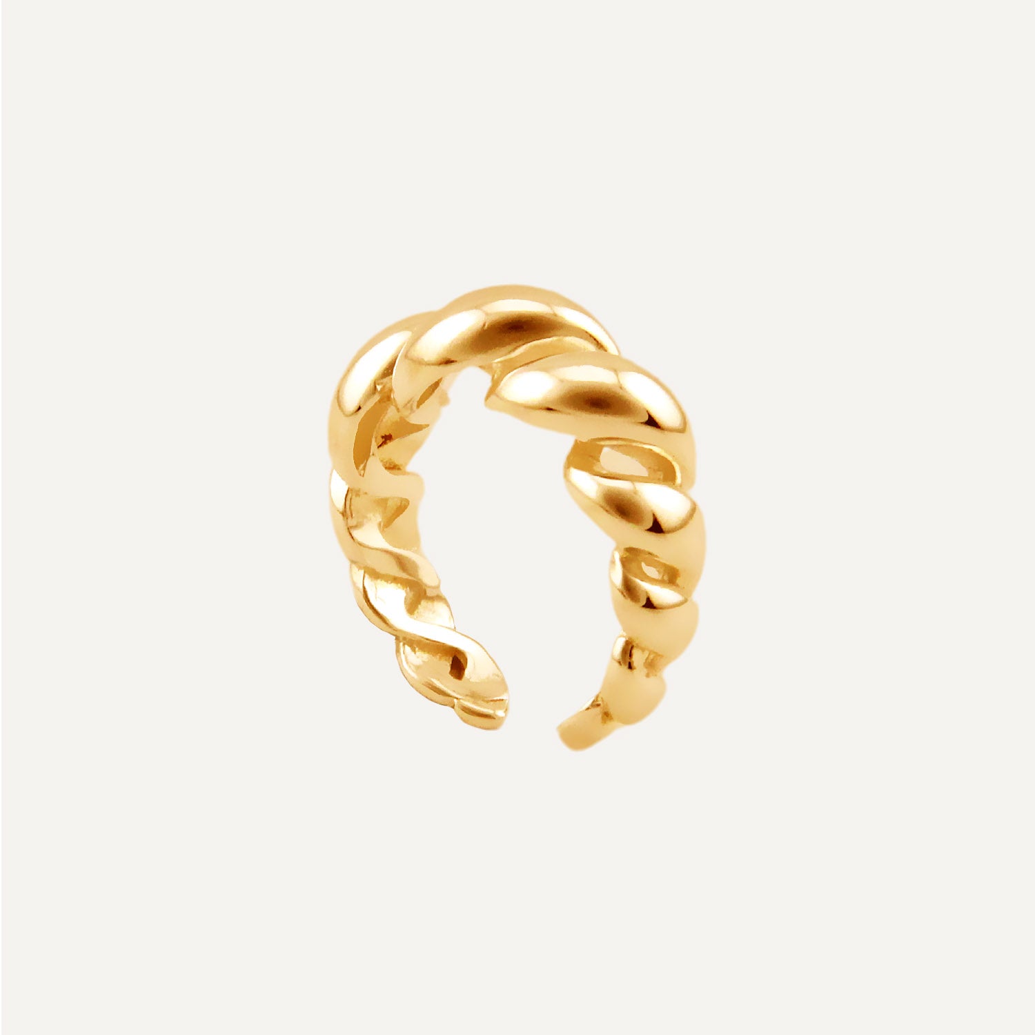 Twist Open Ring in Gold