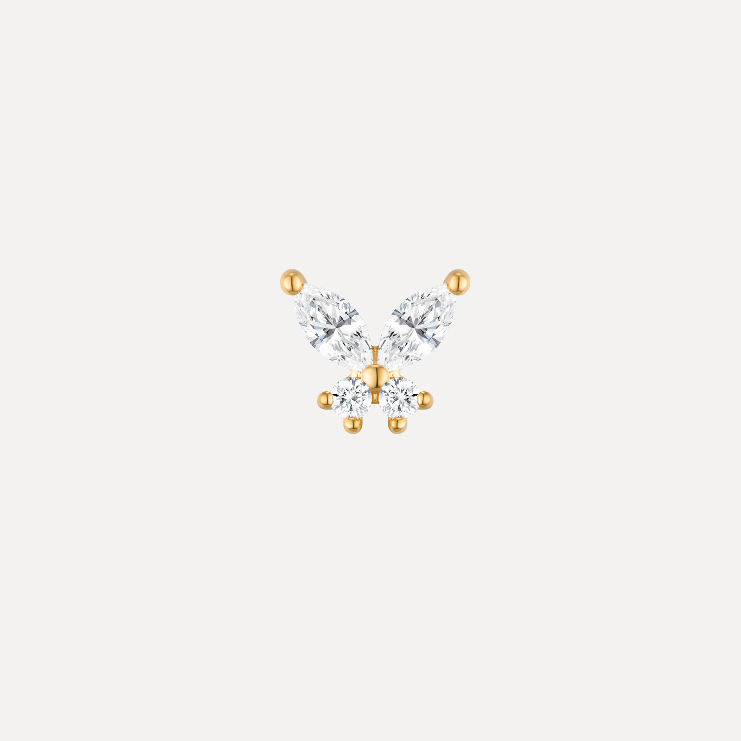 Butterfly Sapphire Waterproof Stud
