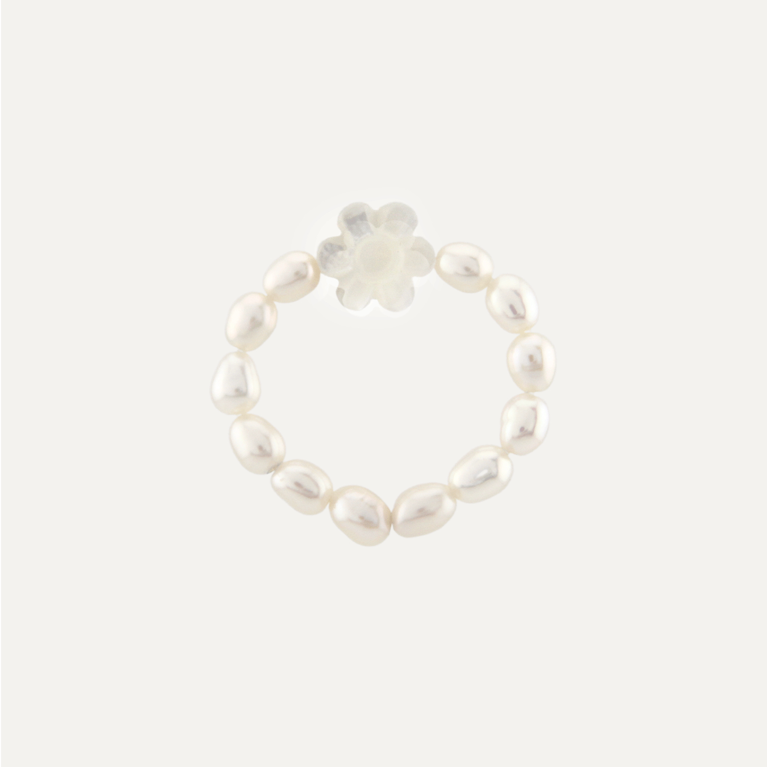 Little Flower Pearl Open Ring