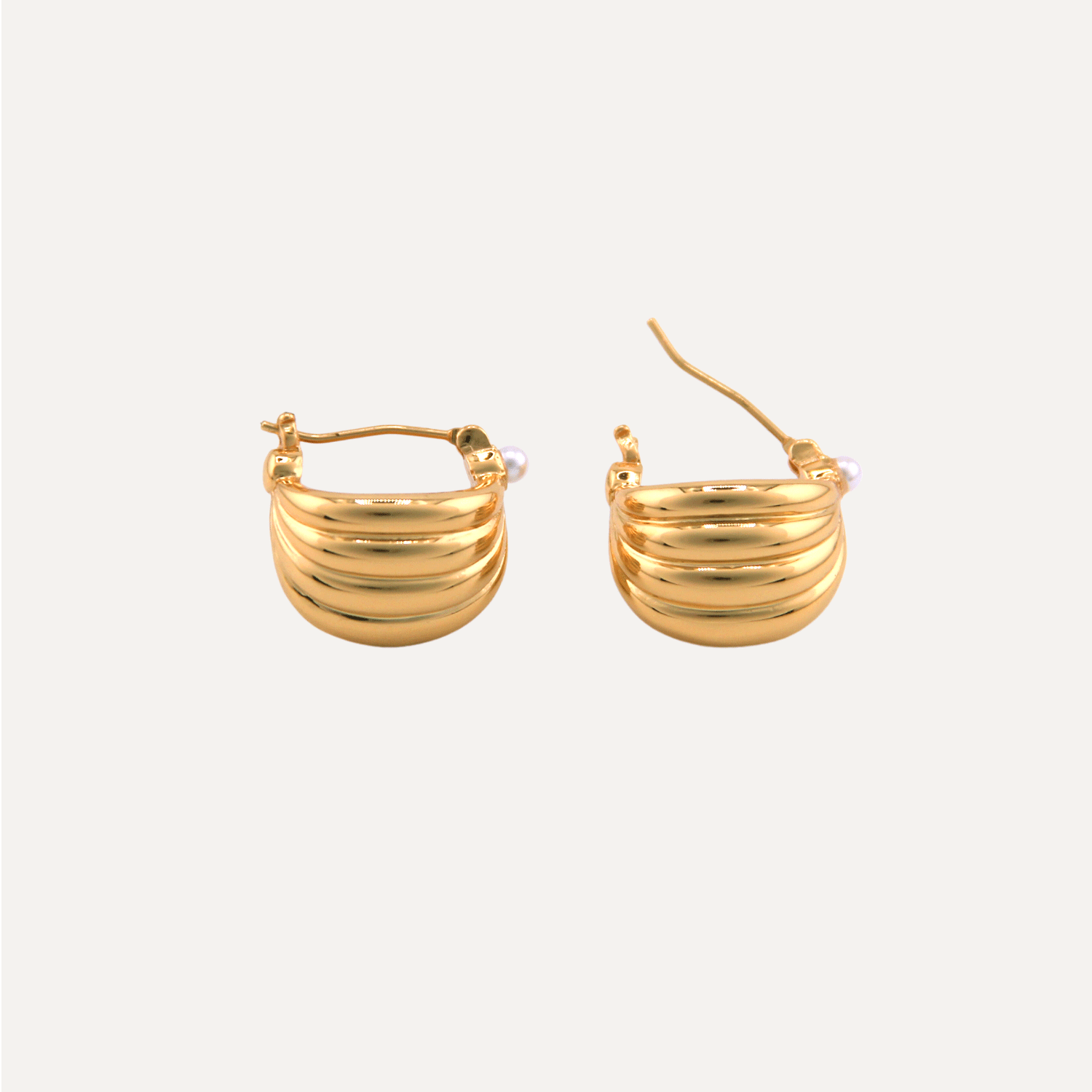 Croissant Pearl Earrings