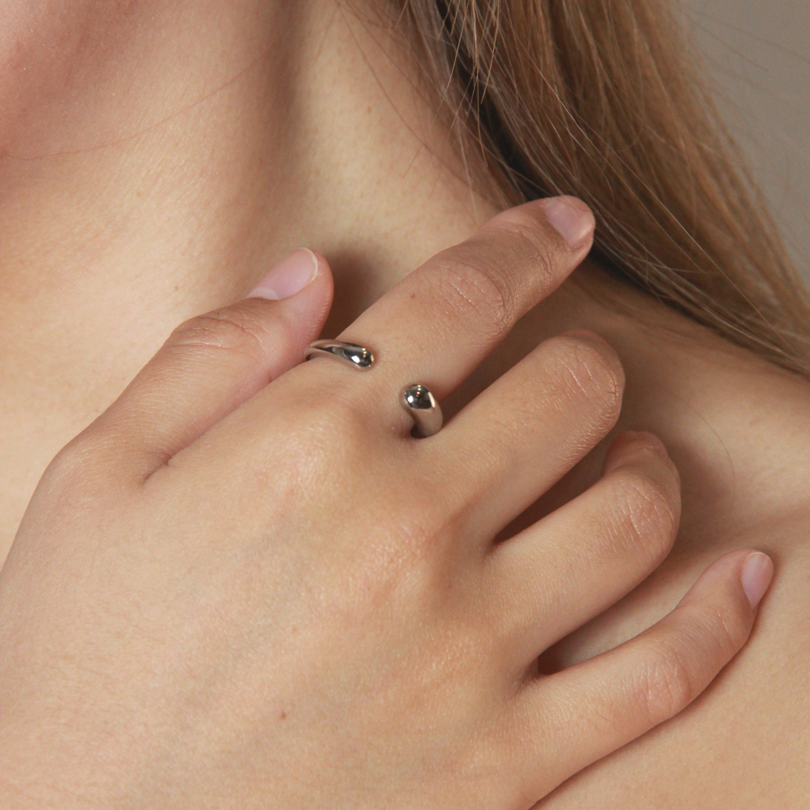 Madeline Waterproof Open Ring in Silver
