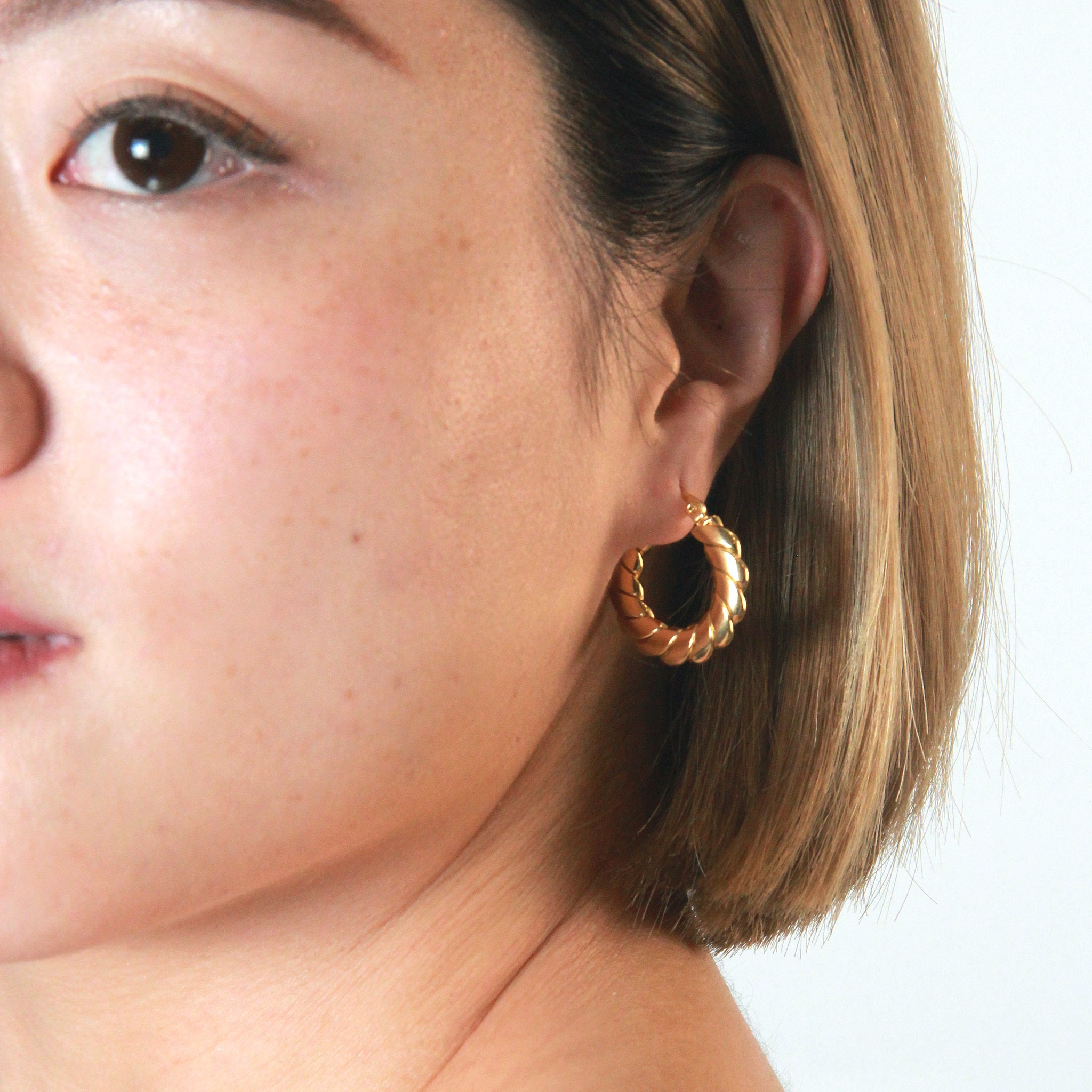 Christmas Bread Gold Waterproof Earrings