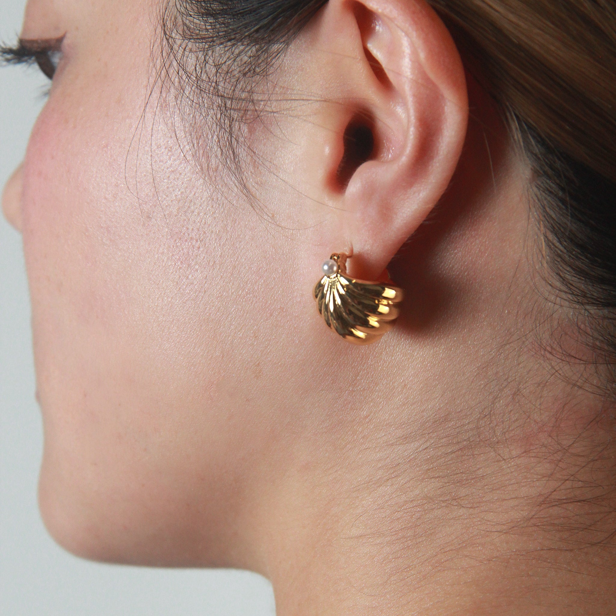 Croissant Pearl Earrings