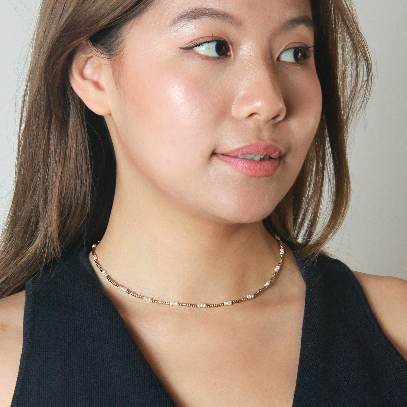 Yellow Sweetheart Pearl Necklace