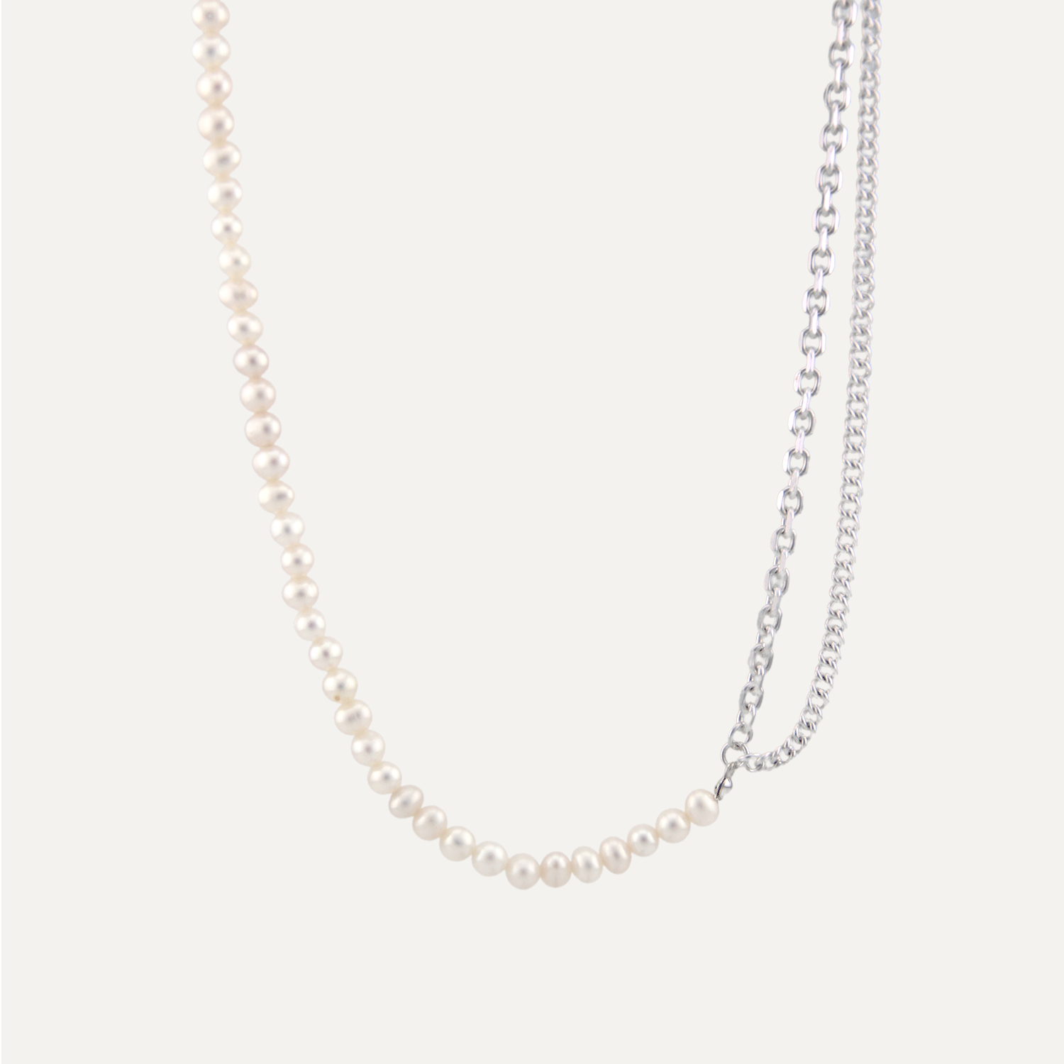 Twins Pink Pearl Necklace