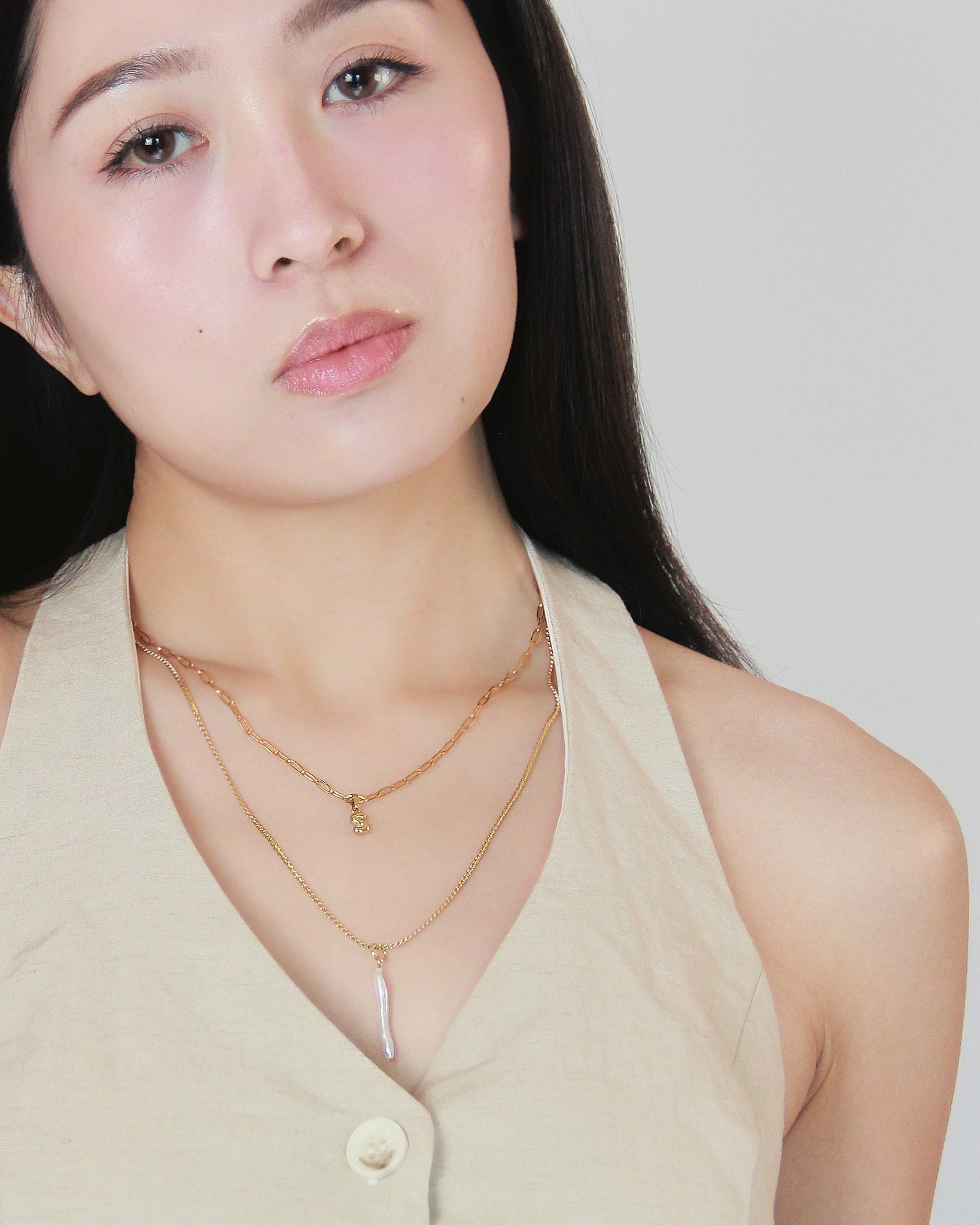 Always Be Yourself- 3D Initial Waterproof Necklace