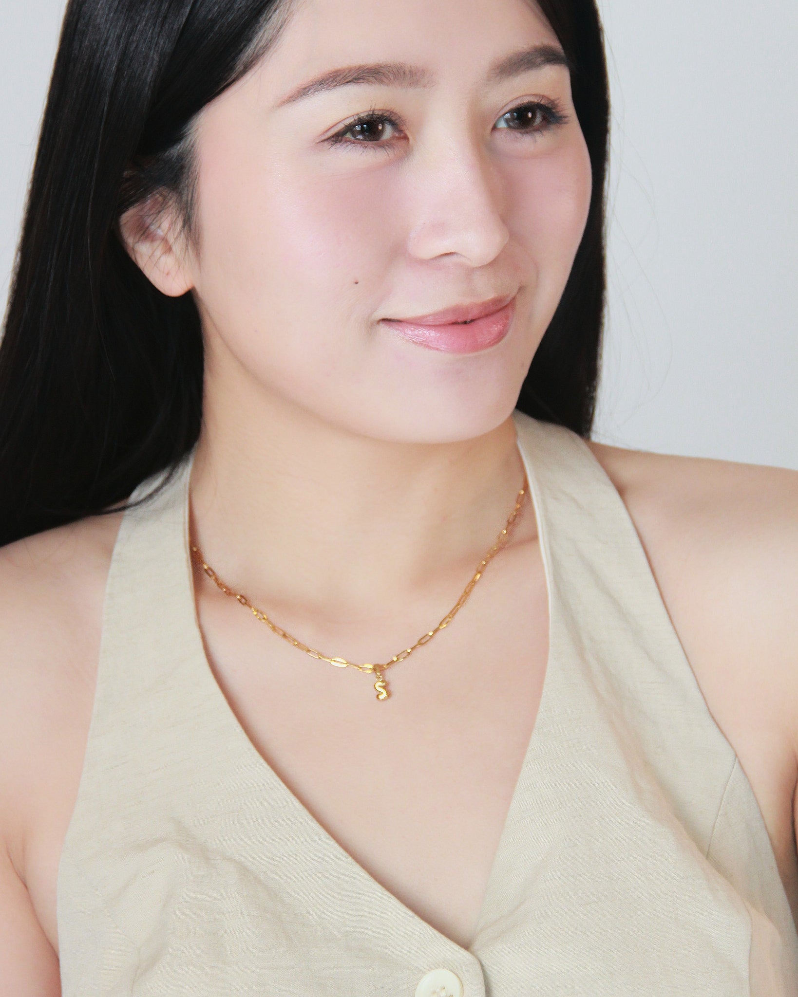Always Be Yourself- 3D Initial Waterproof Necklace