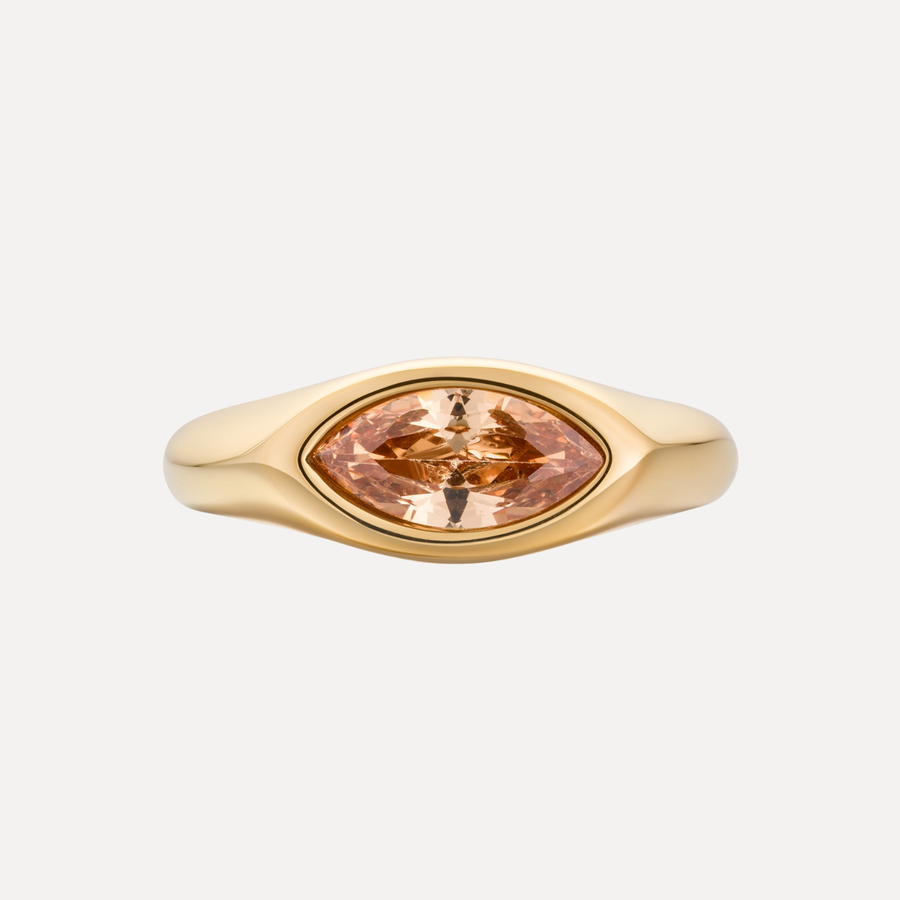 Odessa Whiskey Sapphire Waterproof Ring