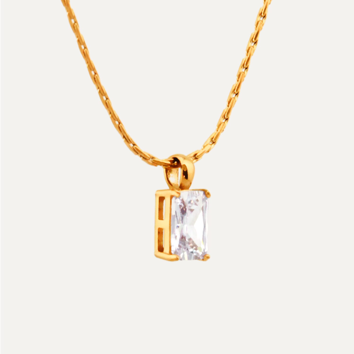 Samatha Prism Sapphire Waterproof Necklace