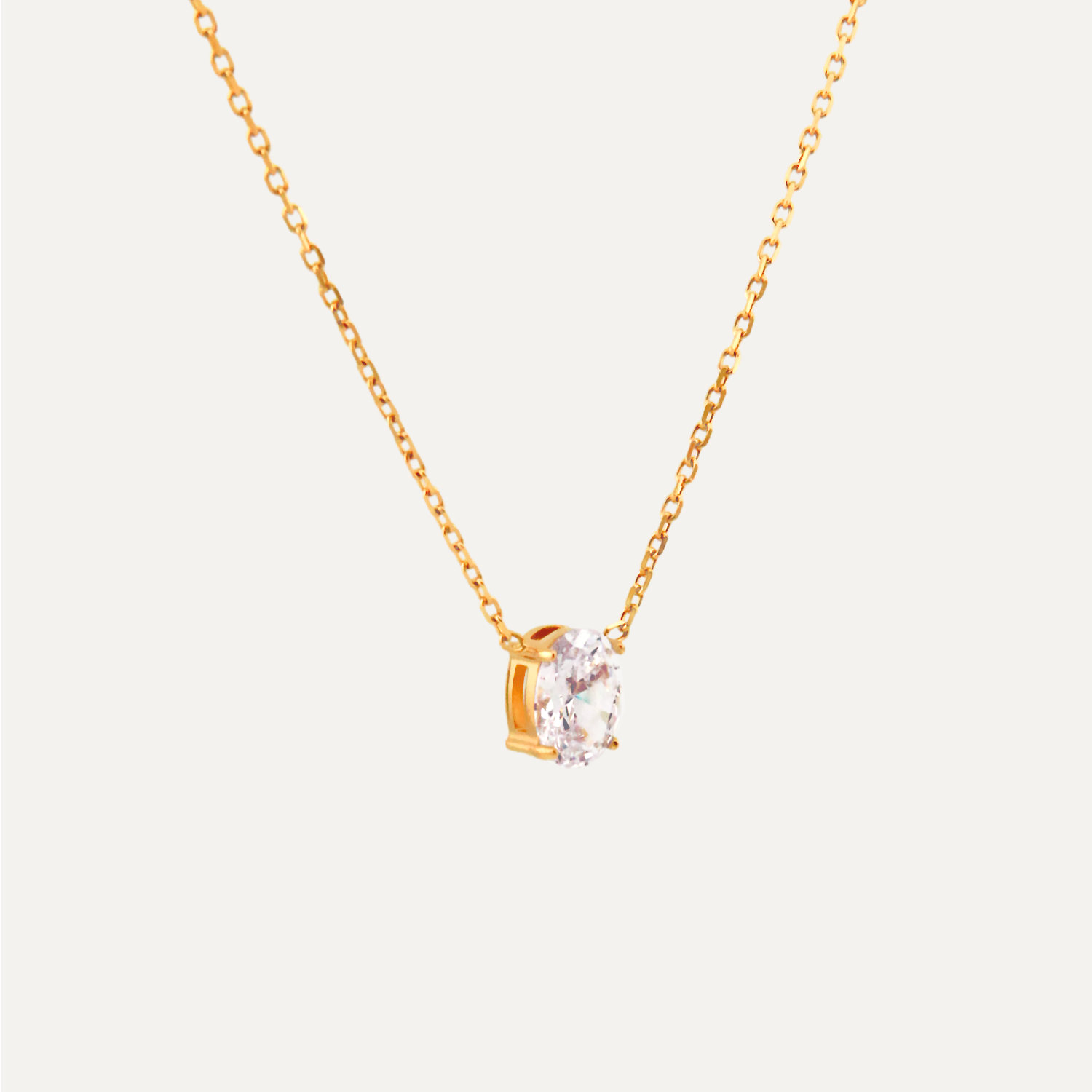 Margaret Oval Sapphire Waterproof Necklace