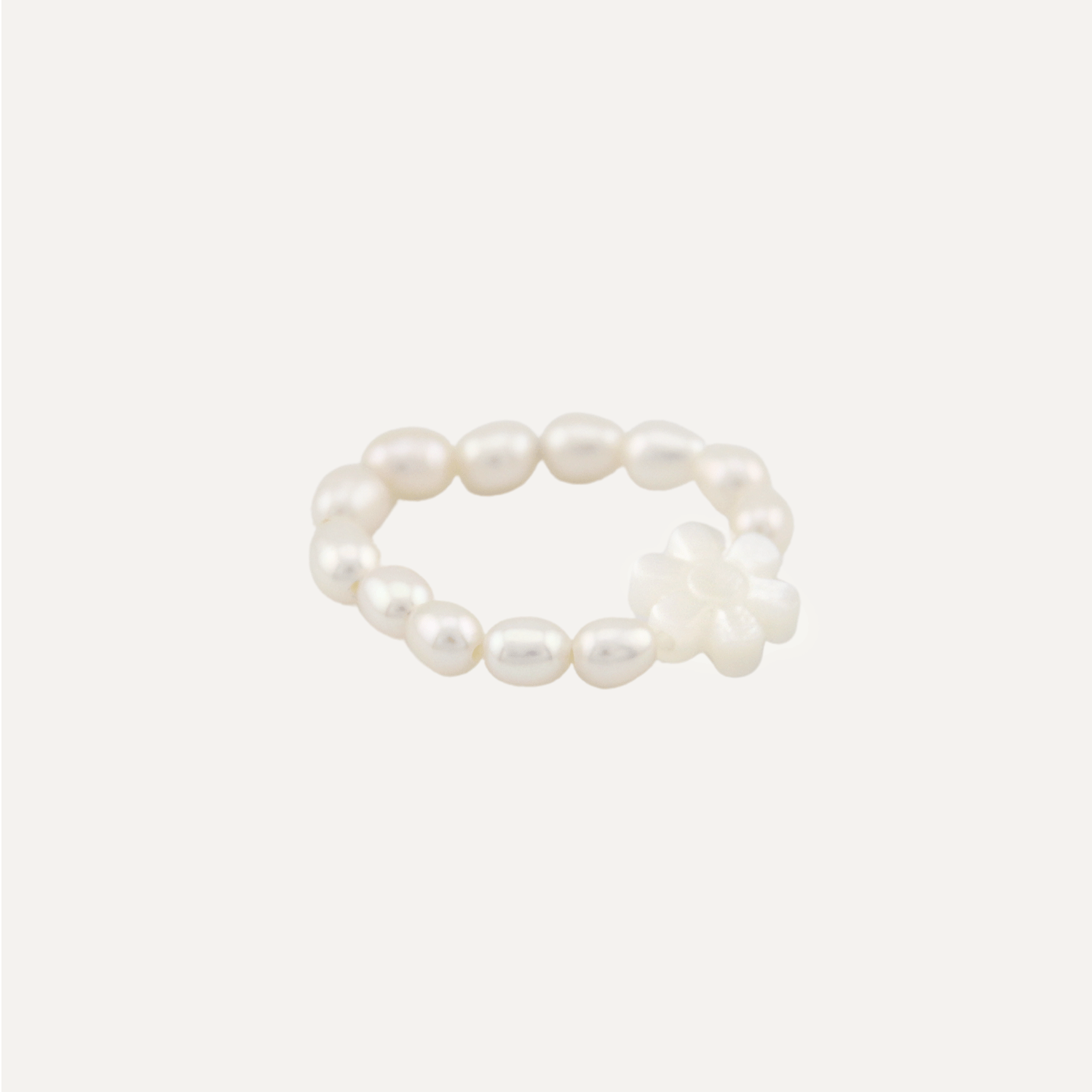 Little Flower Pearl Open Ring