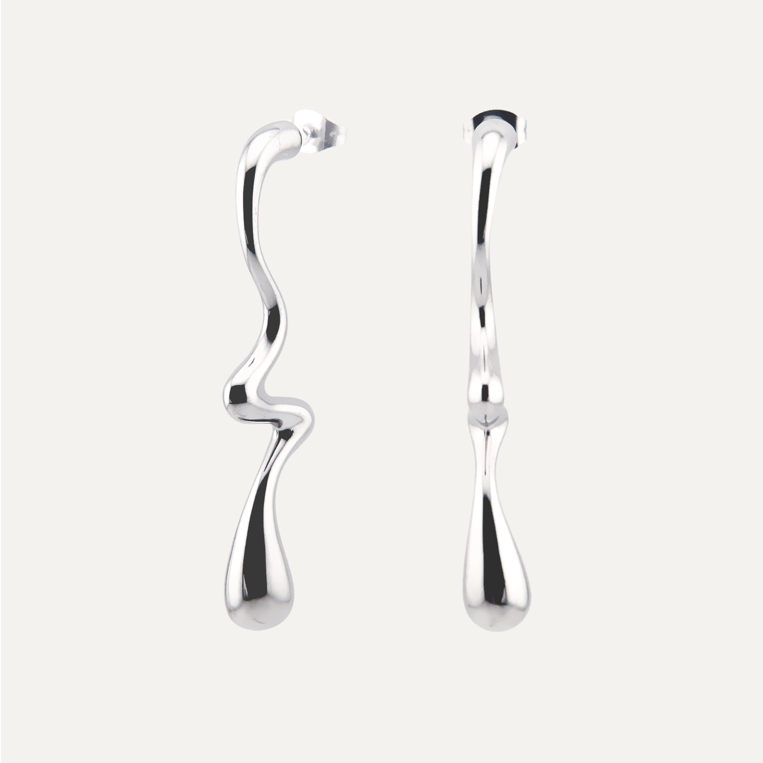 Meduza Silver Waterproof Earrings