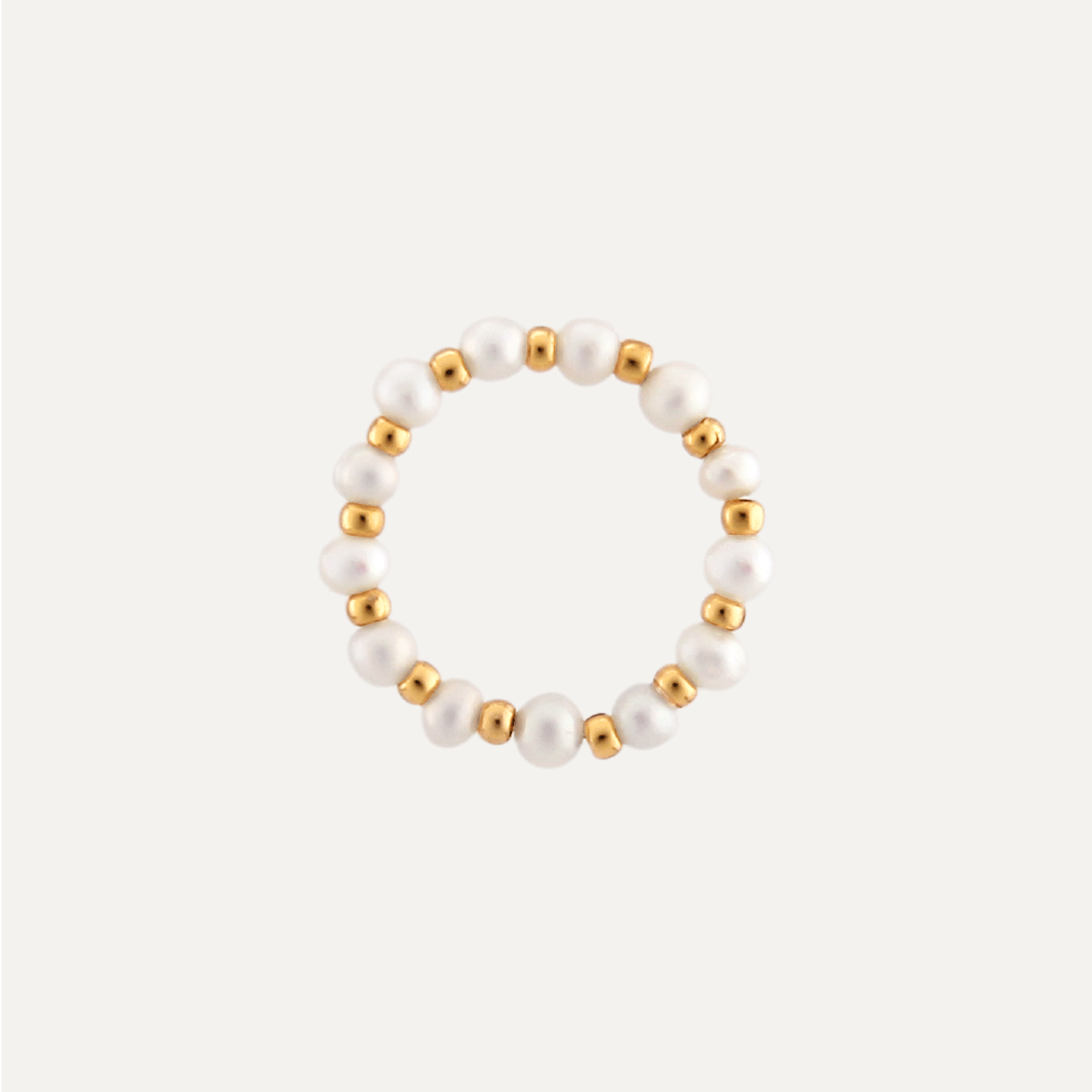 Celine Bead Pearl Open Ring