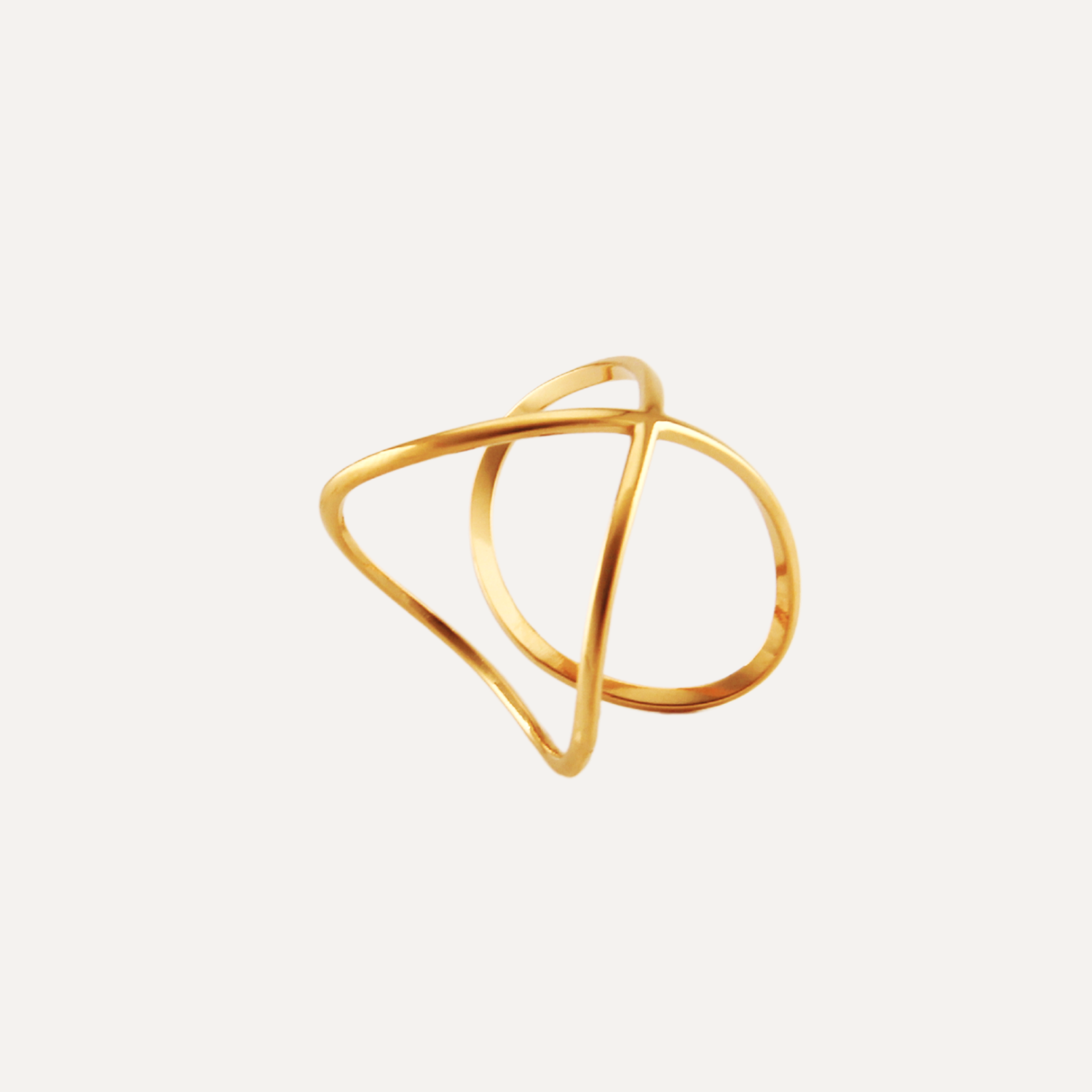 Cross Gold Waterproof Open Ring