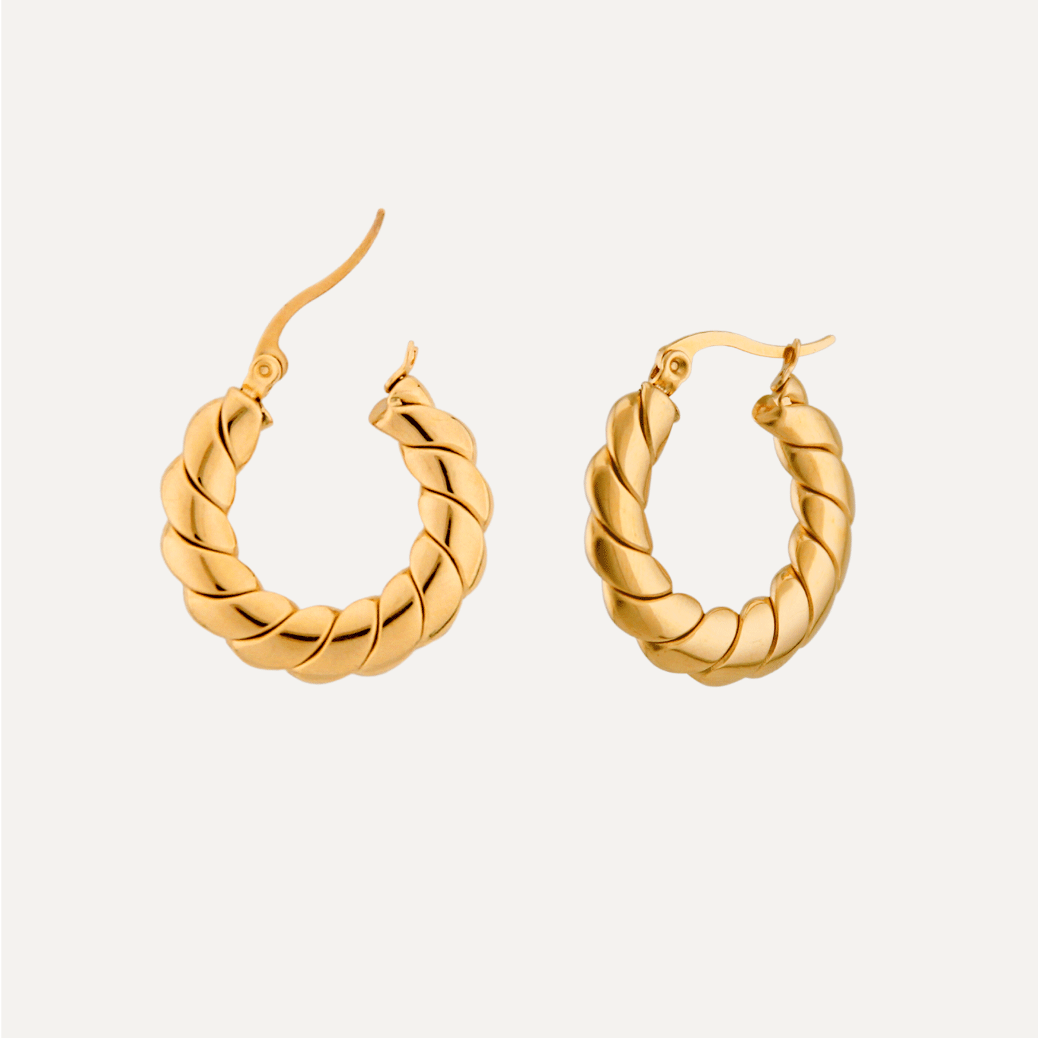Christmas Bread Gold Waterproof Earrings