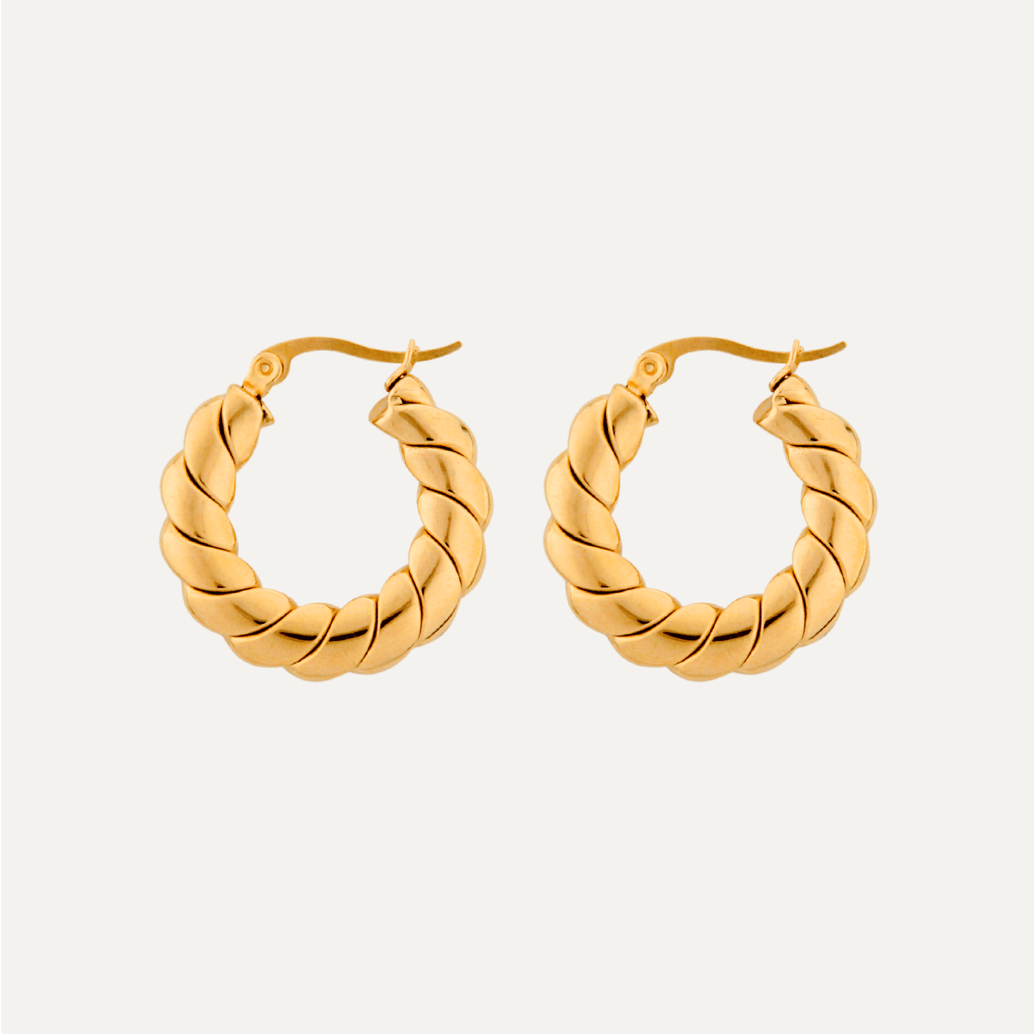 Christmas Bread Gold Waterproof Earrings