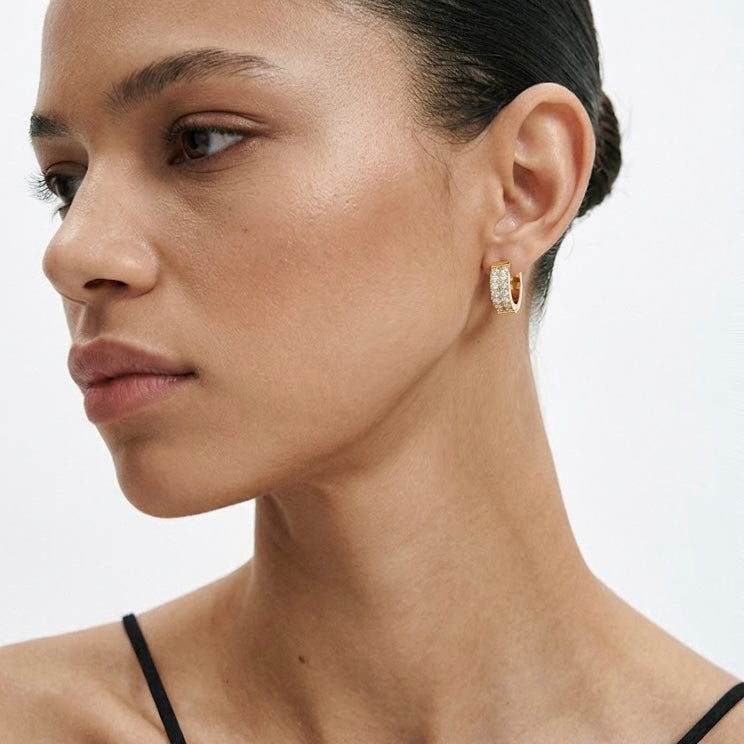 Vanity Huggies Gold Waterproof Earrings