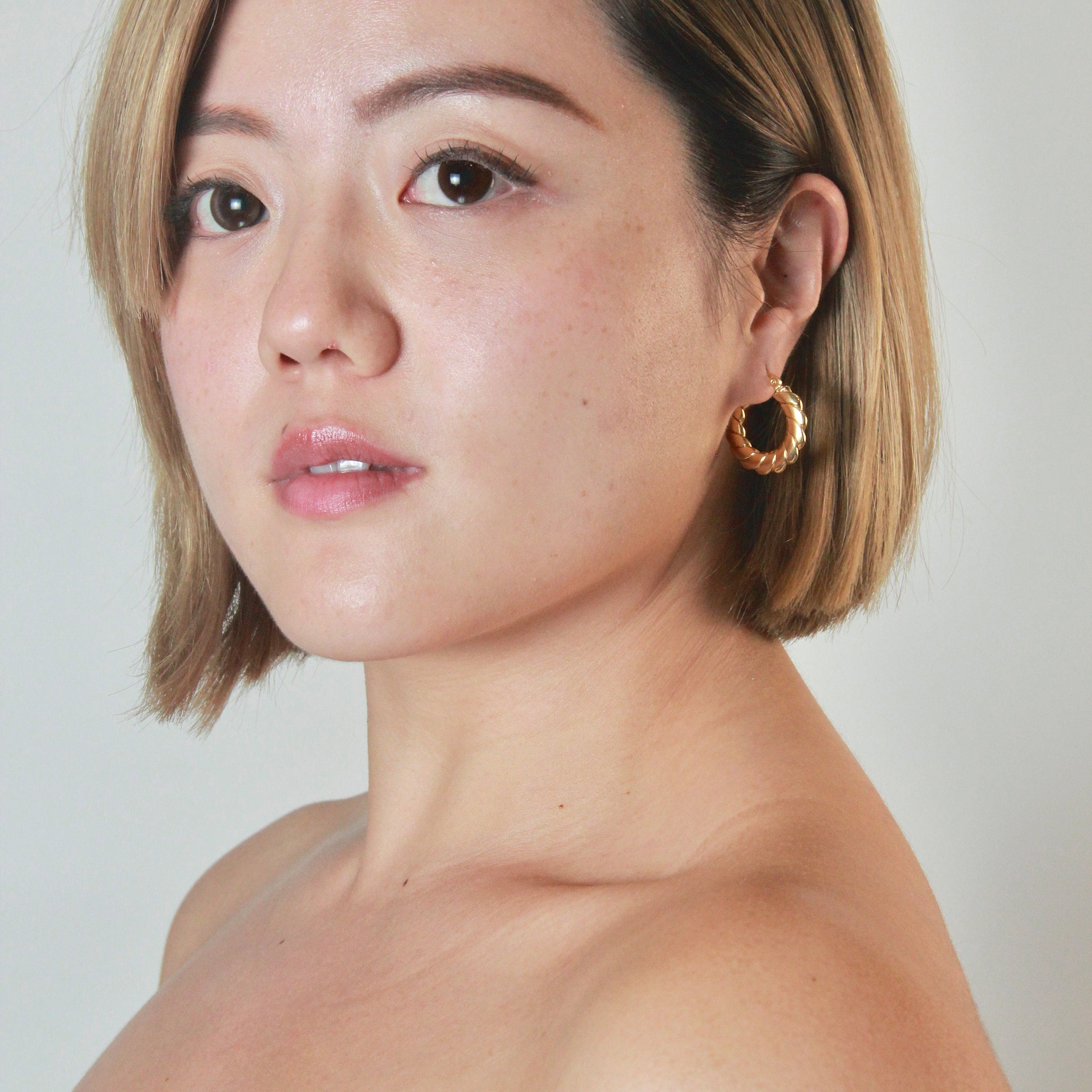 Christmas Bread Gold Waterproof Earrings