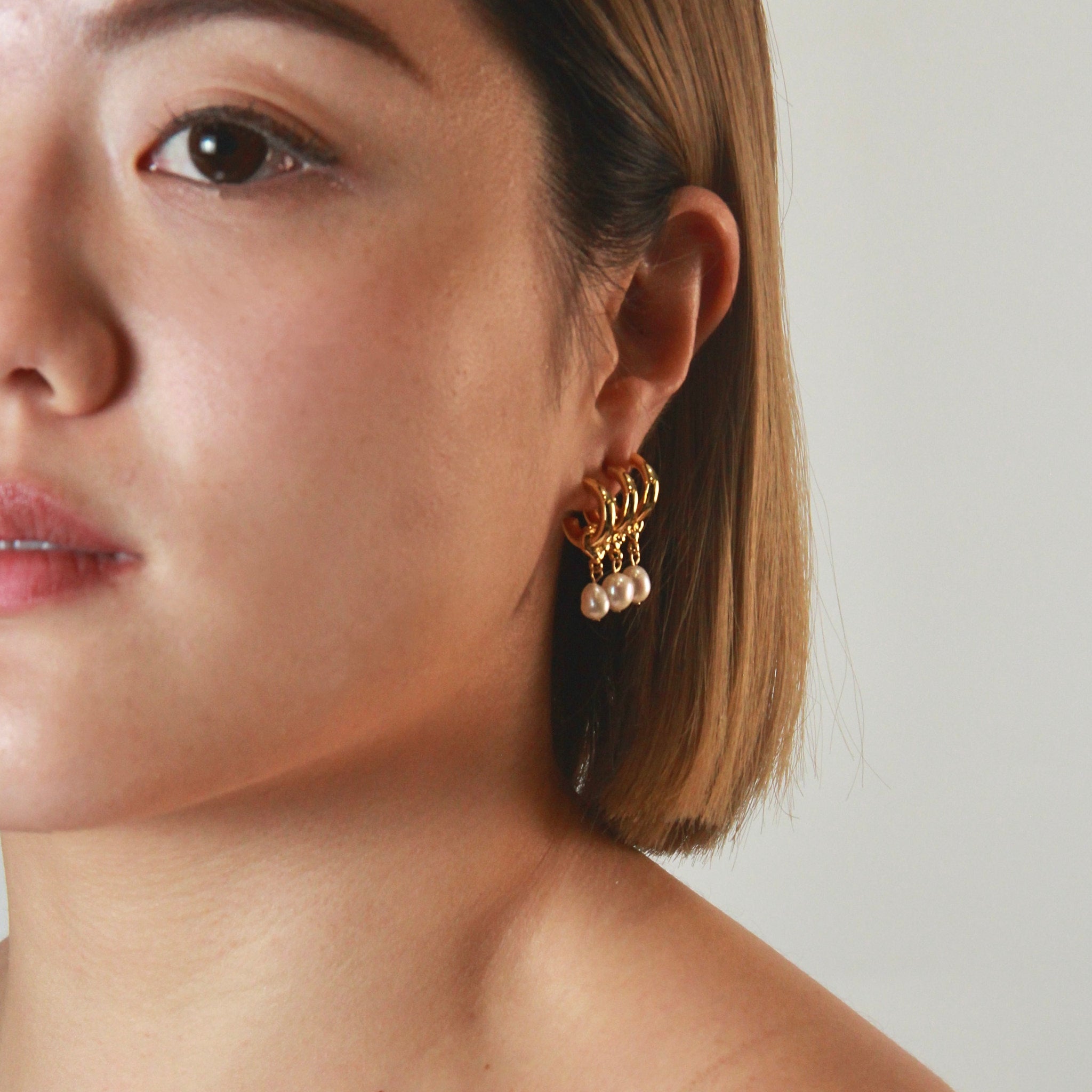 Champagne Problem Pearl Earrings