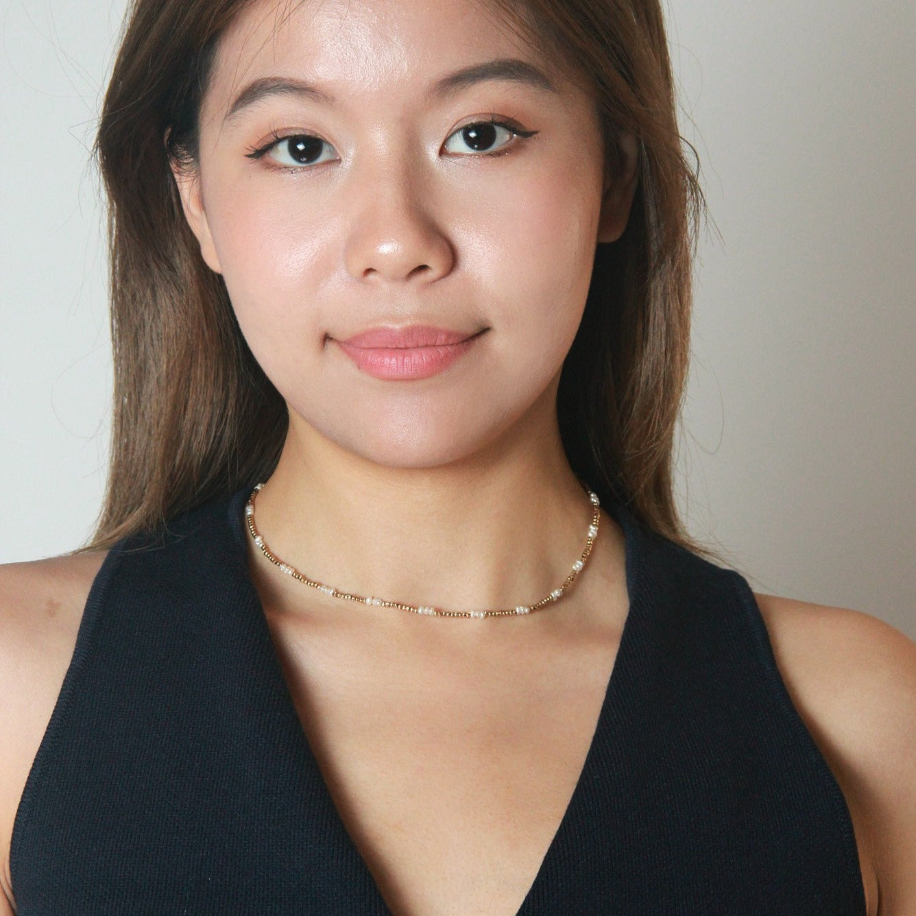 Yellow Sweetheart Pearl Necklace