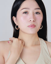Vintage Qoo 銀色復古防水耳環
