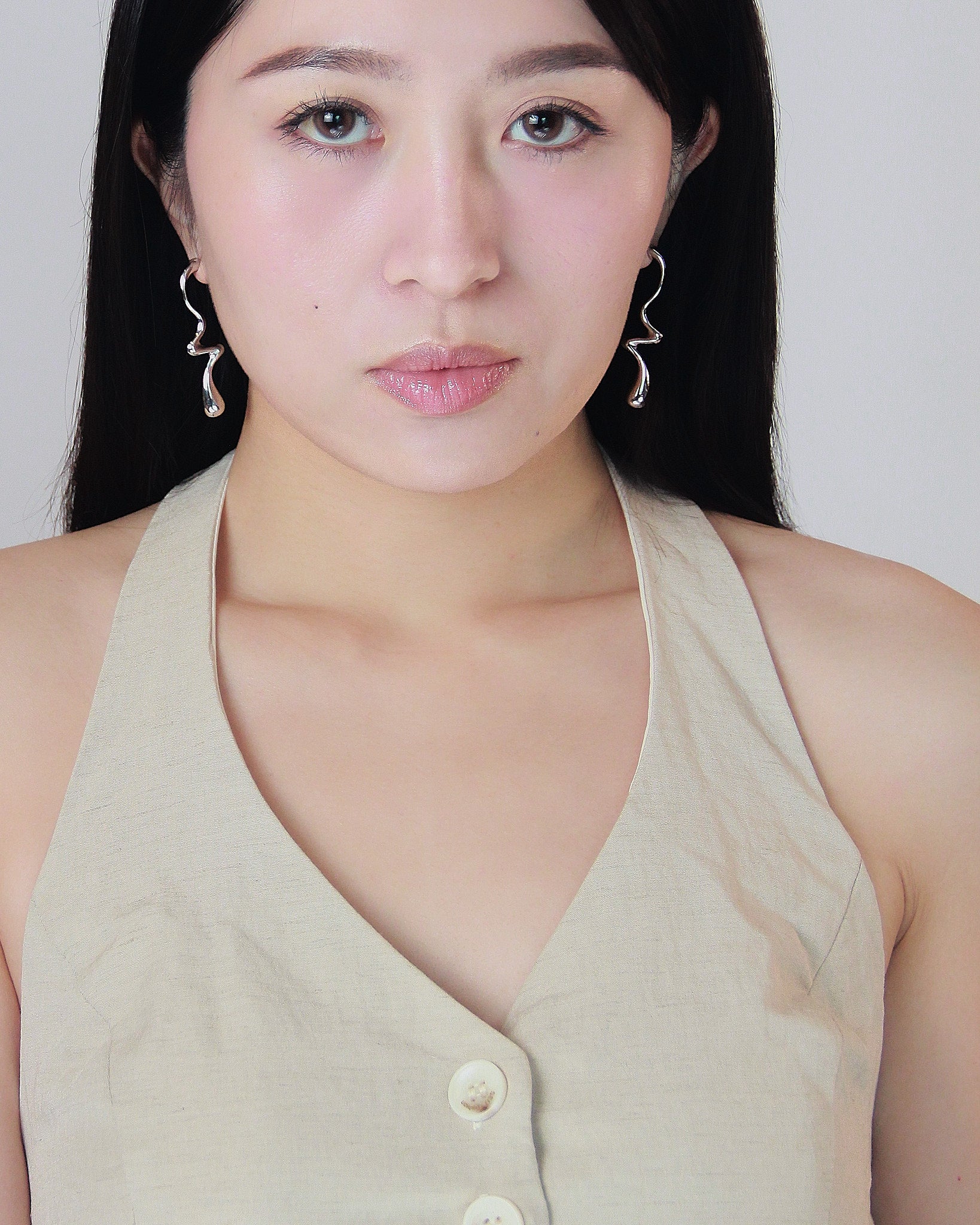 Meduza Silver Waterproof Earrings