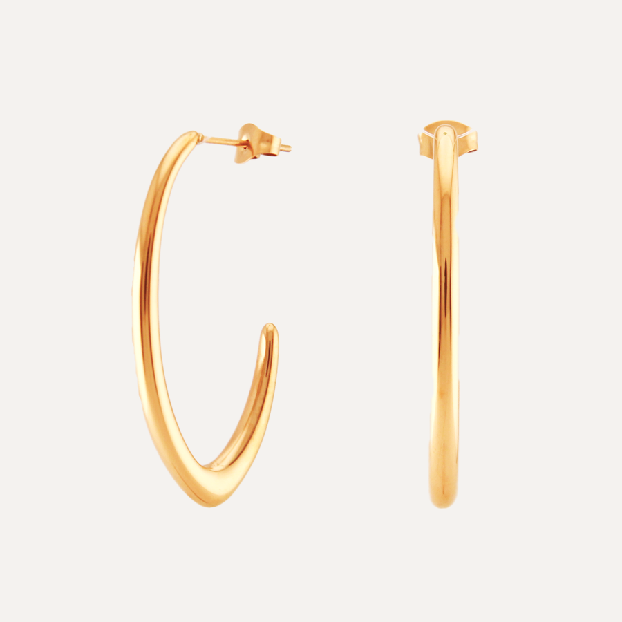 Mega Light Gold Waterproof Hoops