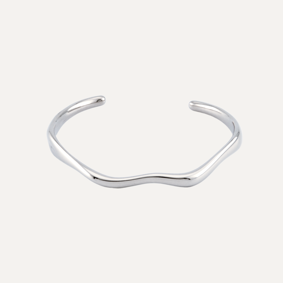 Oslo Cuff Bangle in Silver
