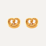Pretzel Gold Waterproof Earrings