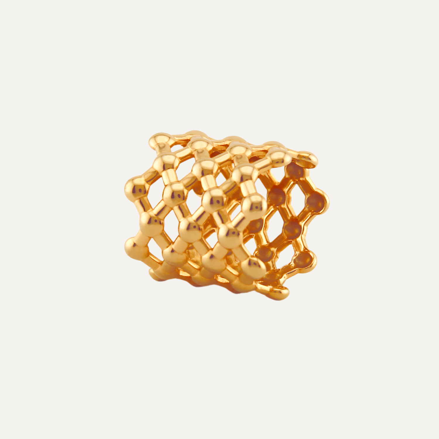 Social Net Gold Waterproof Ring