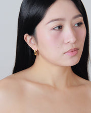 Tear Drop 金色防水耳環