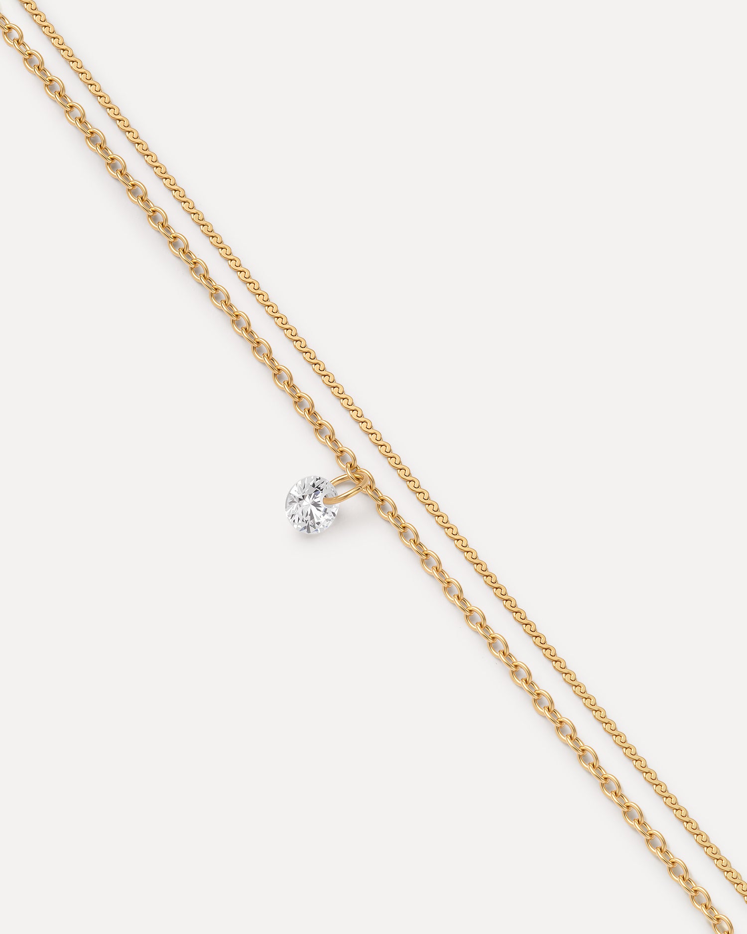 Floating Stone Sapphire Double Bracelet
