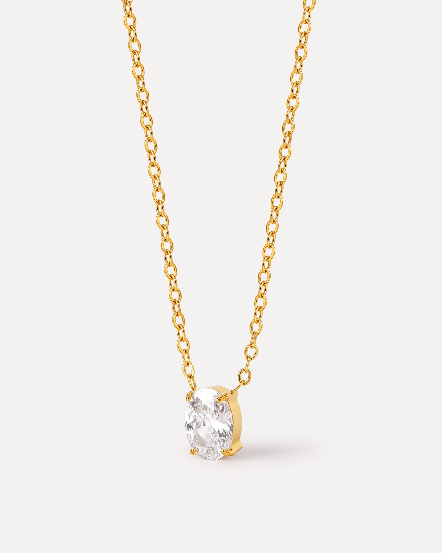 Mini Margaret Oval Sapphire Waterproof Necklace